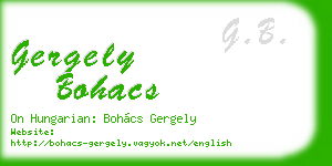 gergely bohacs business card